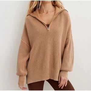 Aerie Beyond Quater Zip Sweater